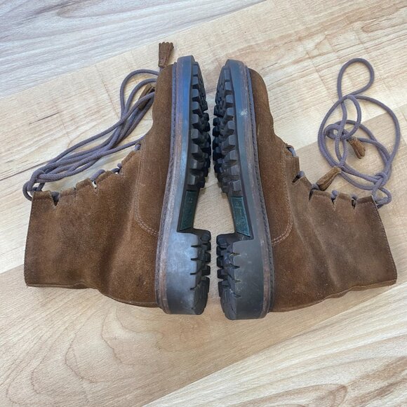 Vintage POLO Country Ralph Lauren Women's Suede Lace Up Prairie Boots Size 6B - Picture 6 of 14